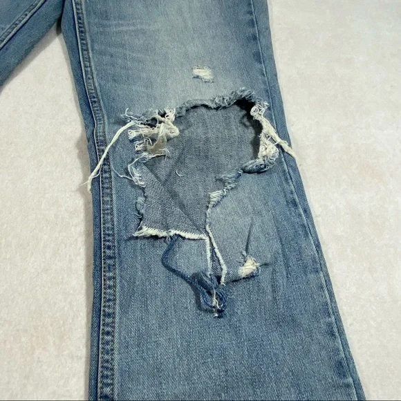 Pacsun Jeans Slim Straight Fit 30x30 Ripped Jeans light wash distressed pants - Picture 4 of 10